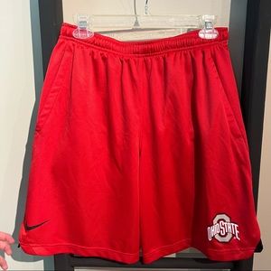 Nike Ohio State Athletic Drawstring Shorts in Red